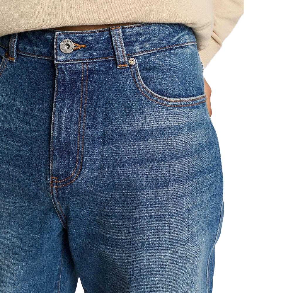 Blue - Front - Lyle & Scott Mens Denim Tapered Leg Regular Jeans