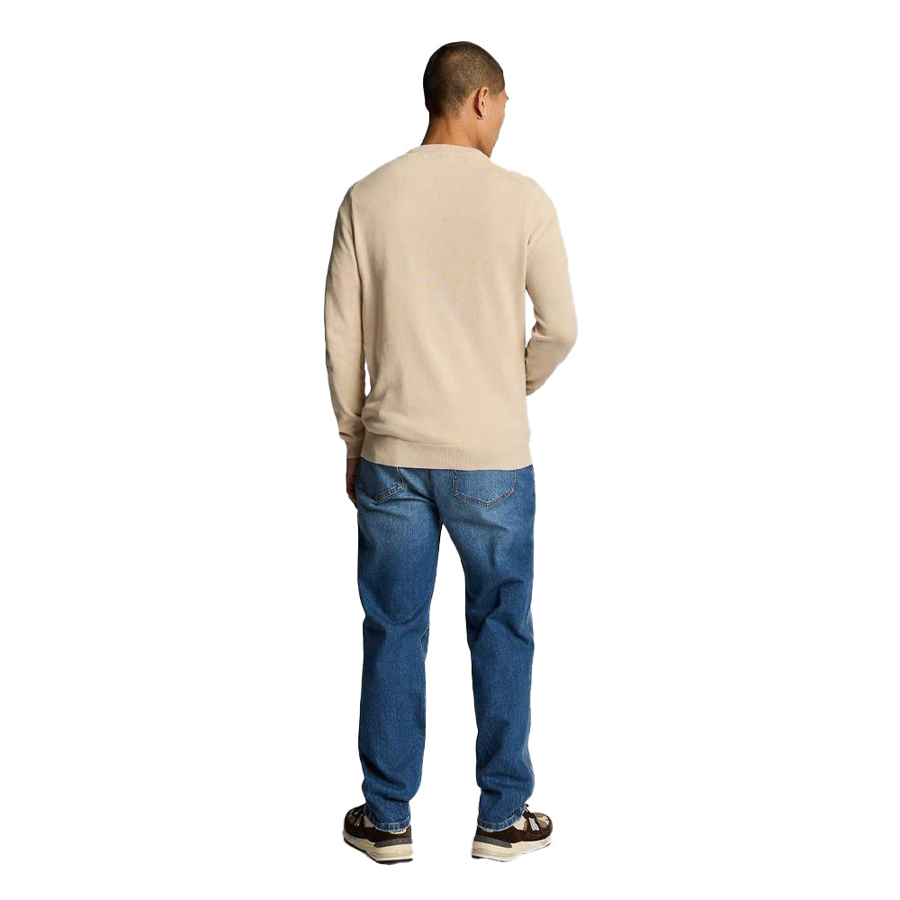 Indigo - Side - Lyle & Scott Mens Denim Tapered Leg Regular Jeans