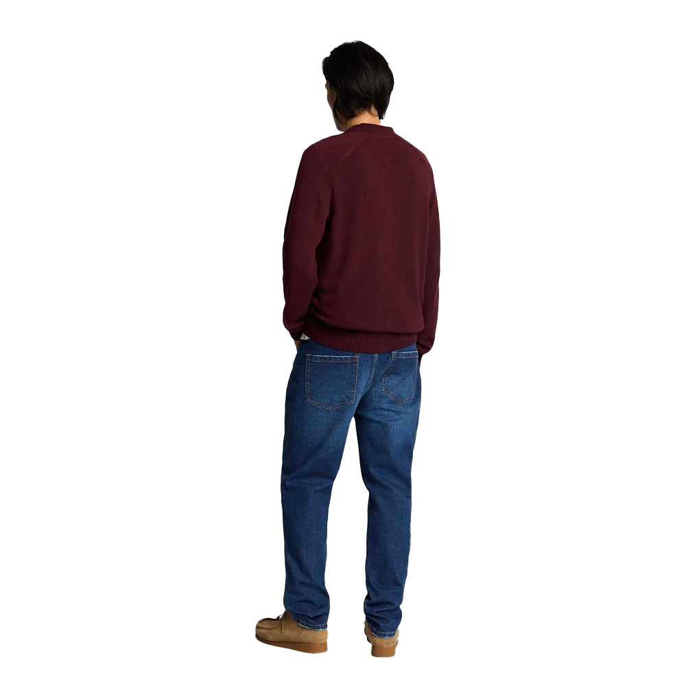 Blue - Side - Lyle & Scott Mens Denim Tapered Leg Regular Jeans