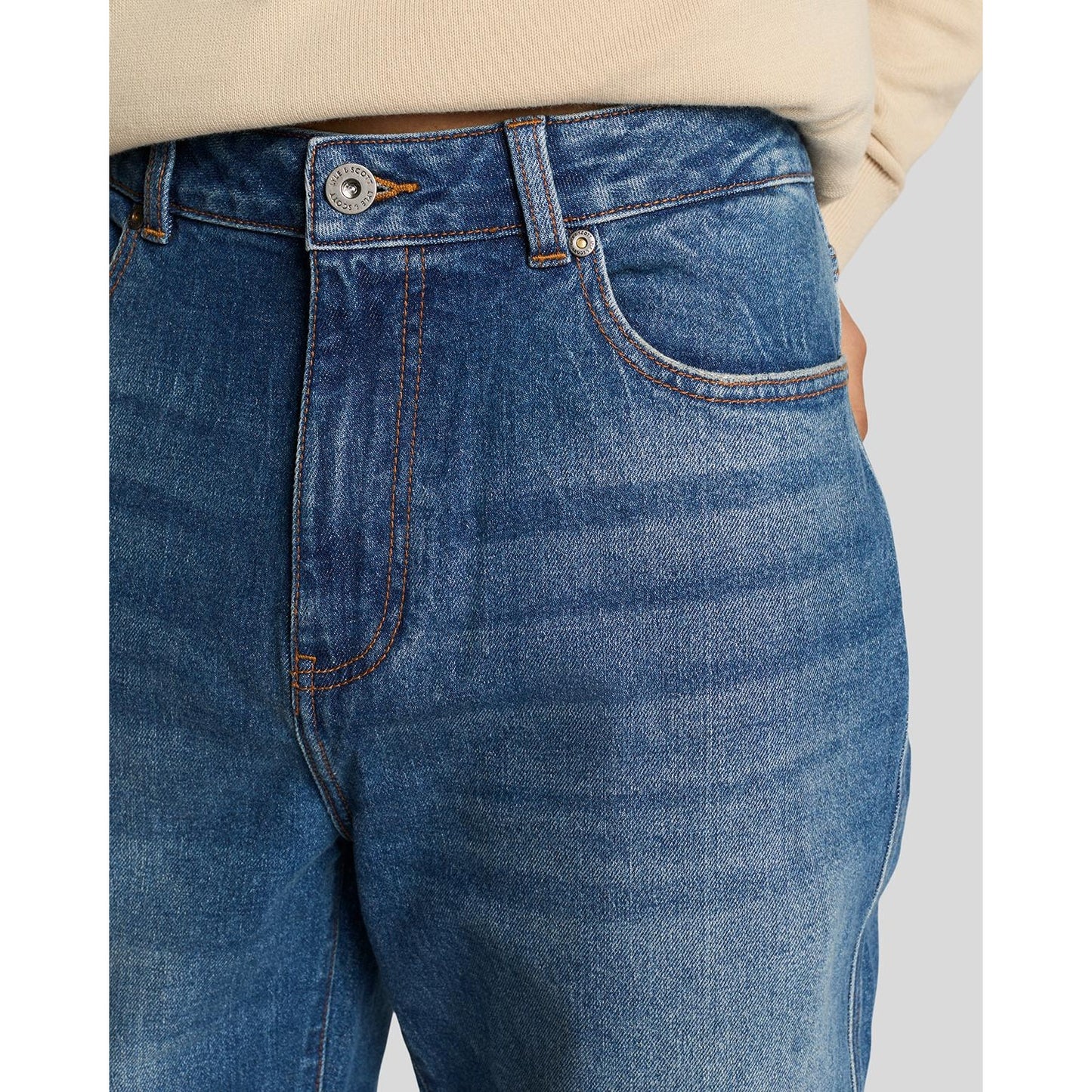 Blue - Lifestyle - Lyle & Scott Mens Denim Tapered Leg Regular Jeans
