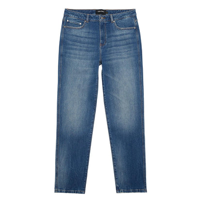 Blue - Pack Shot - Lyle & Scott Mens Denim Tapered Leg Regular Jeans