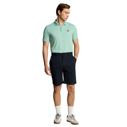 Dark Navy - Side - Lyle & Scott Mens Golf Course Stretch Chino Shorts