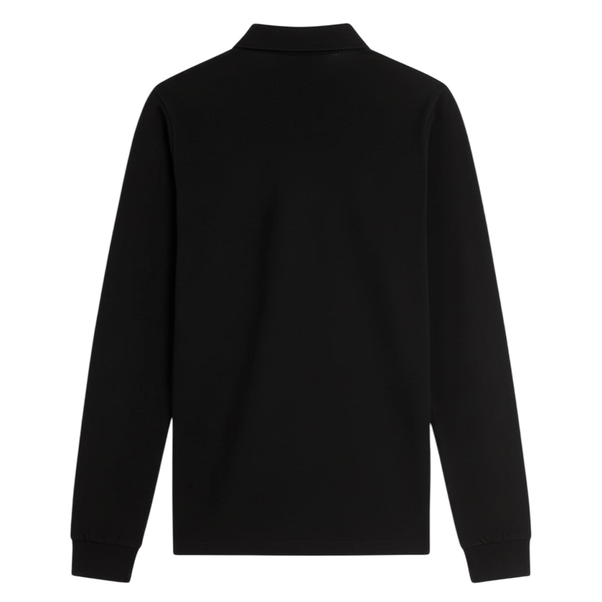 Jet Black - Back - Lyle & Scott Boys Plain Long-Sleeved Polo Shirt
