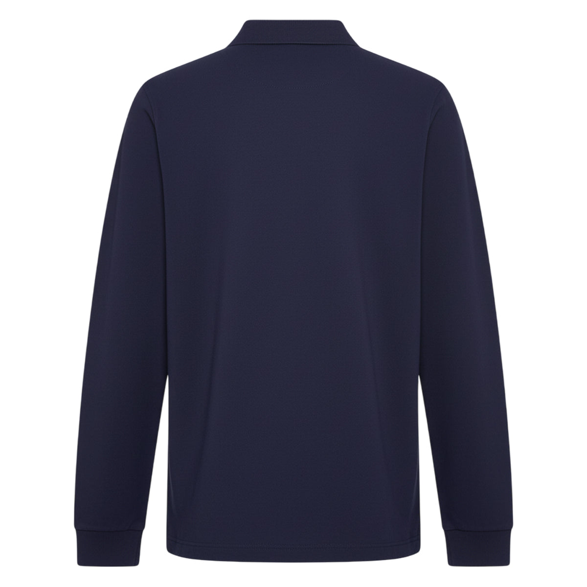 Navy - Back - Lyle & Scott Boys Plain Long-Sleeved Polo Shirt
