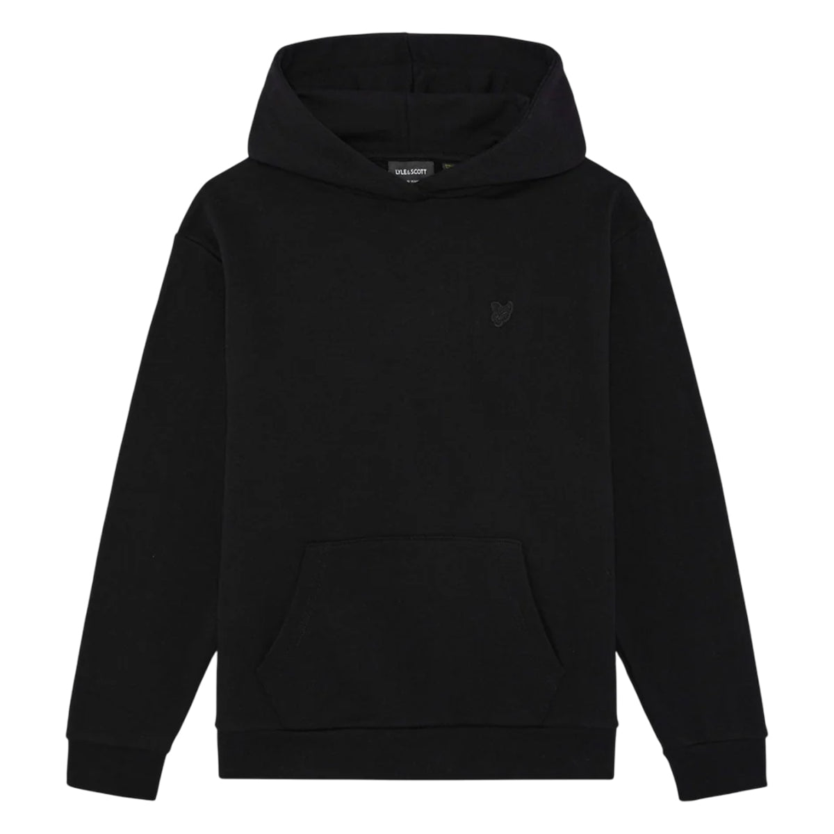Jet Black - Front - Lyle & Scott Childrens-Kids Heavyweight Hoodie