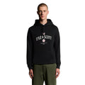 Jet Black - Back - Lyle & Scott Mens Cheers To Tradition Graphic Loopback Hoodie