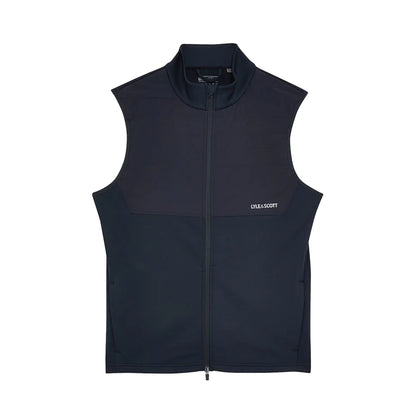 Dark Navy - Front - Lyle & Scott Mens Windproof Golf Gilet