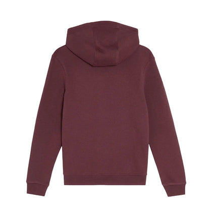 Burgundy - Back - Lyle & Scott Boys Brushed Back Pull Over Hoodie
