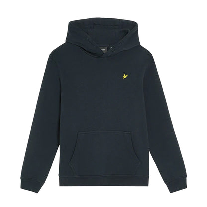 Dark Navy - Front - Lyle & Scott Boys Brushed Back Pull Over Hoodie