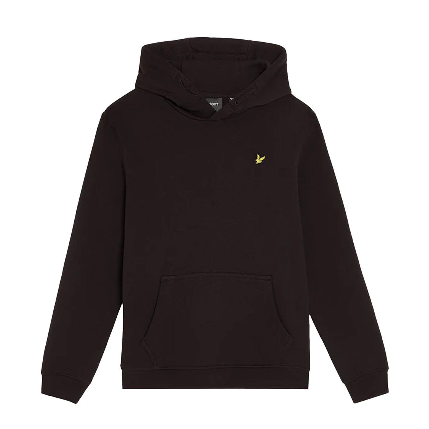 Jet Black - Front - Lyle & Scott Boys Brushed Back Pull Over Hoodie