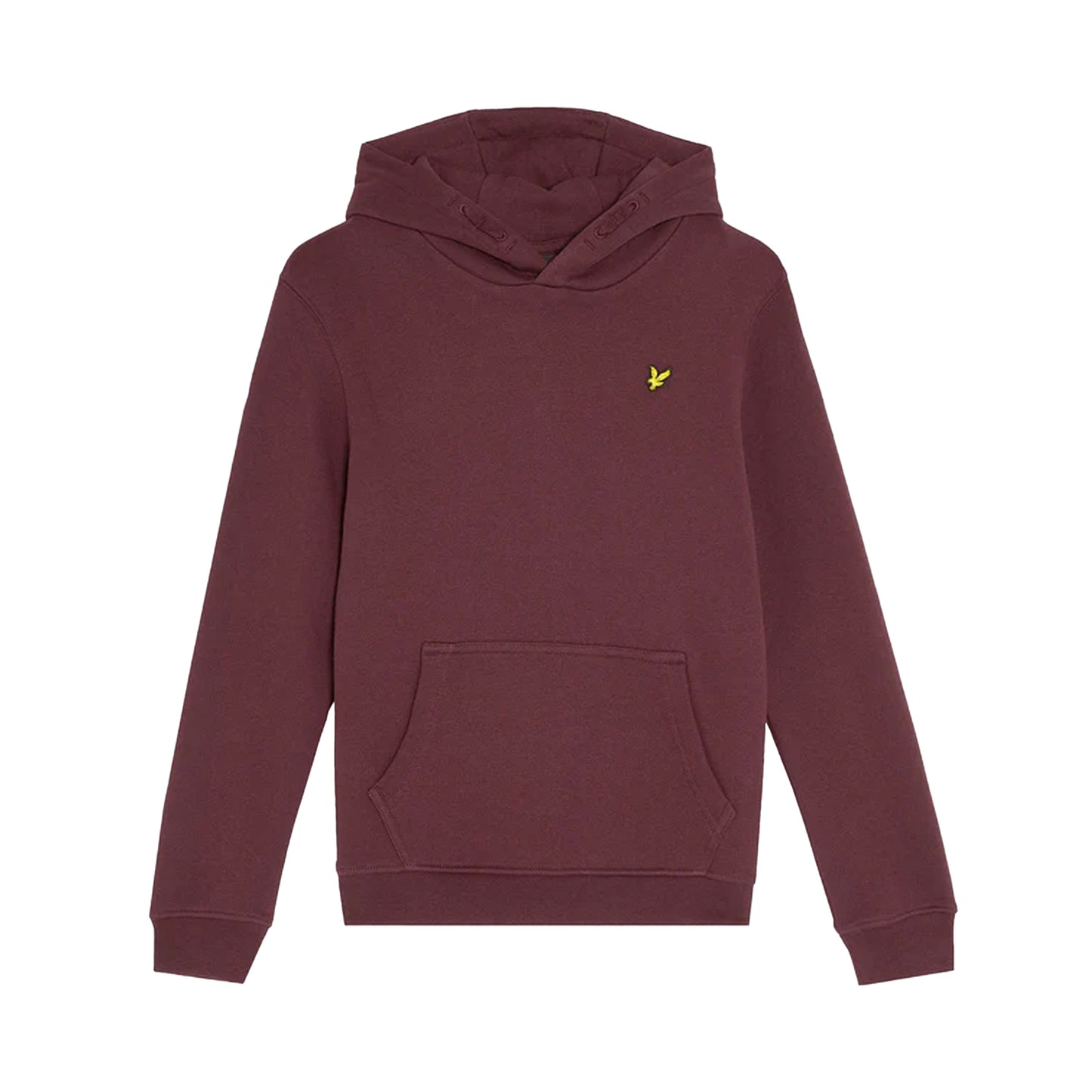 Burgundy - Front - Lyle & Scott Boys Brushed Back Pull Over Hoodie