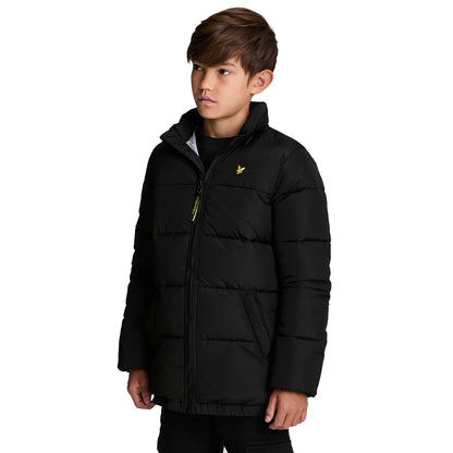 Jet Black - Back - Lyle & Scott Boys Quilted Padded Jacket