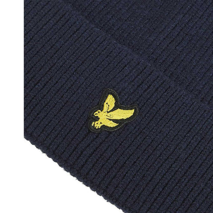 Jet Black - Front - Lyle & Scott Childrens-Kids Knitted Beanie