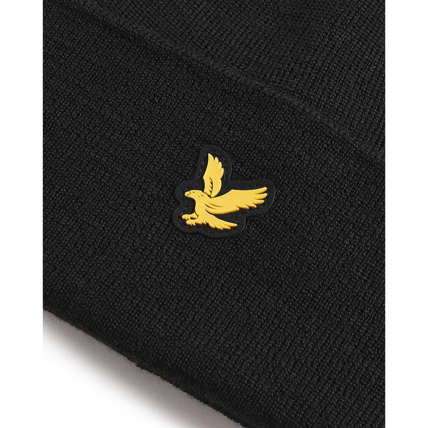 Jet Black - Side - Lyle & Scott Mens Merino Blend Golf Beanie