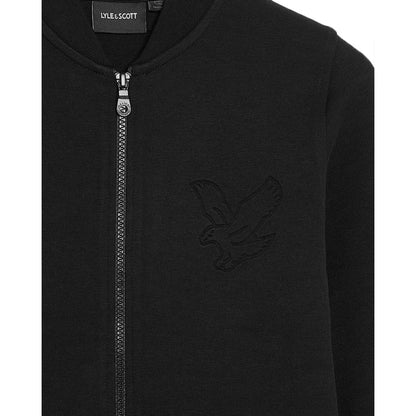 Jet Black - Side - Lyle & Scott Boys Embossed Track Jacket