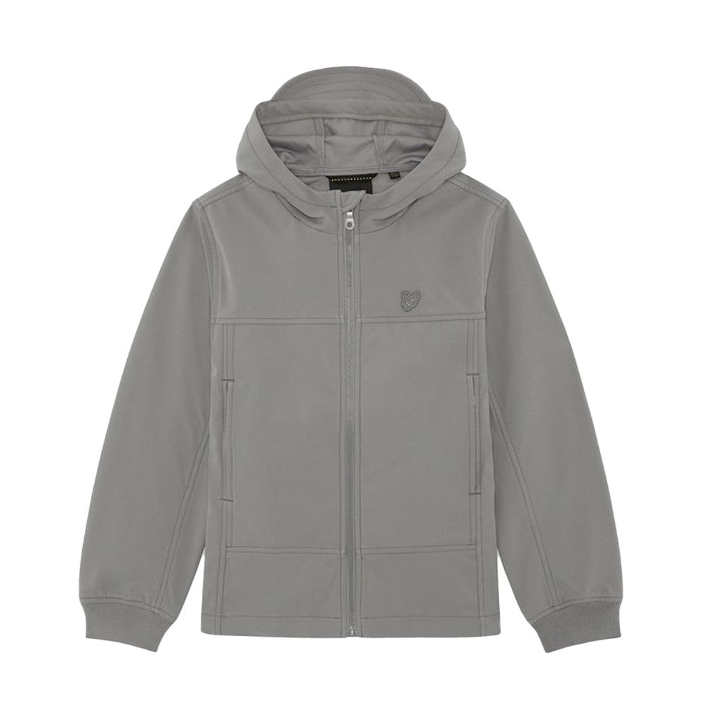 Sharkskin - Front - Lyle & Scott Boys Tonal Eagle Soft Shell Jacket