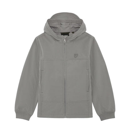 Sharkskin - Front - Lyle & Scott Boys Tonal Eagle Soft Shell Jacket
