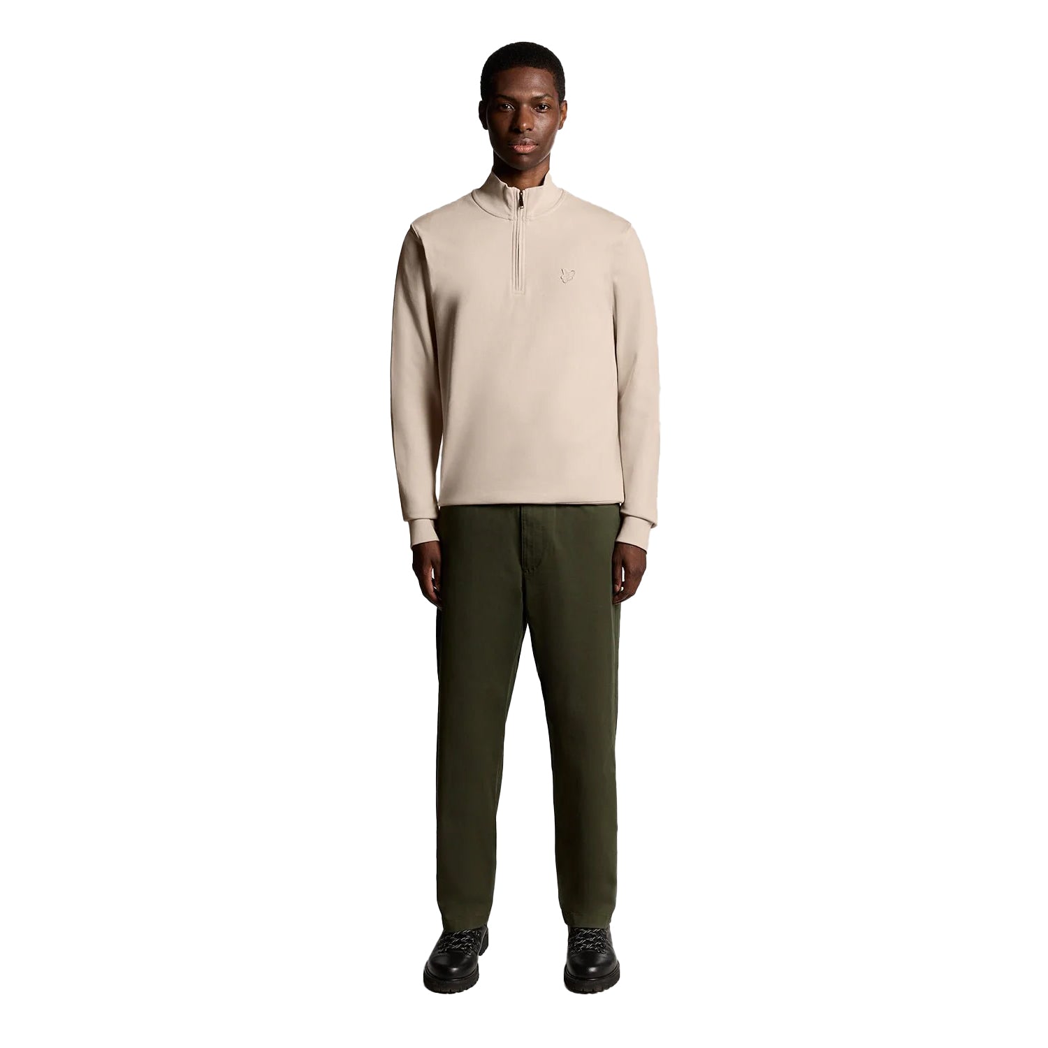 Pink Tint - Lifestyle - Lyle & Scott Mens Superfine Quarter Zip Sweatshirt