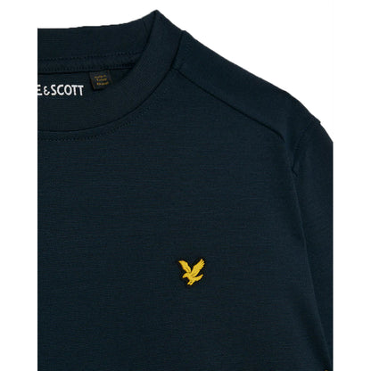 Dark Navy - Back - Lyle & Scott Boys Brushed Fleece Crew Neck Sweatshirt