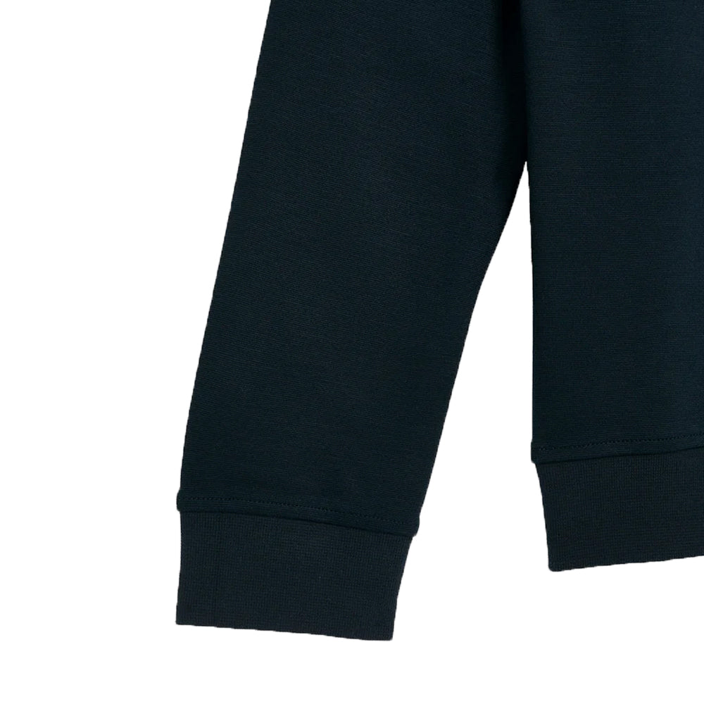 Dark Navy - Side - Lyle & Scott Boys Brushed Fleece Crew Neck Sweatshirt