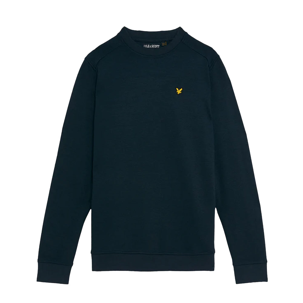 Dark Navy - Front - Lyle & Scott Boys Brushed Fleece Crew Neck Sweatshirt