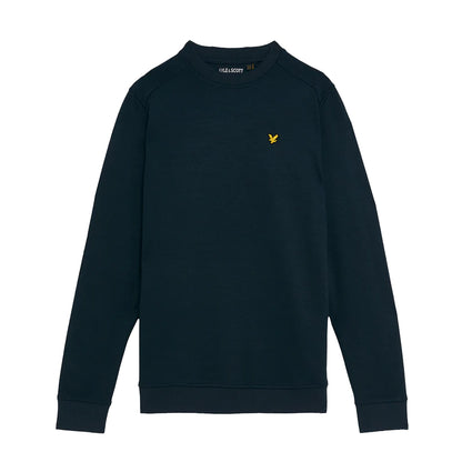 Dark Navy - Front - Lyle & Scott Boys Brushed Fleece Crew Neck Sweatshirt