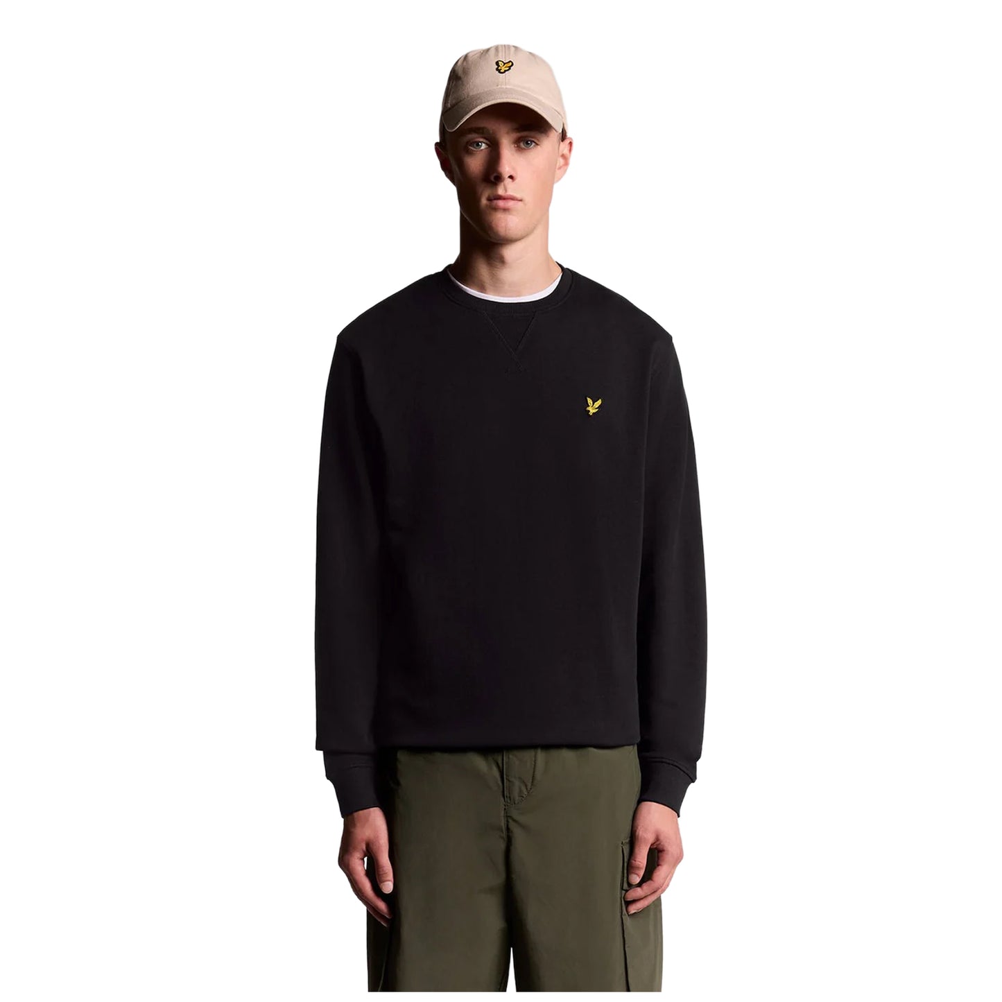 Jet Black - Front - Lyle & Scott Mens Sweatshirt