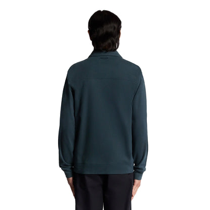 Carbon - Back - Lyle & Scott Mens Jersey Interlocking Overshirt