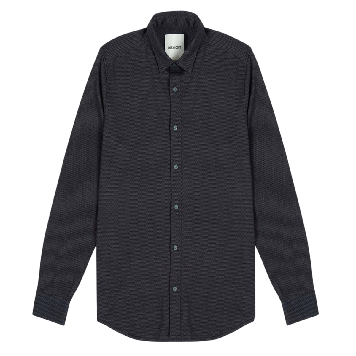 Lacquer - Front - Lyle & Scott Mens Two Tone Jacquard Shirt