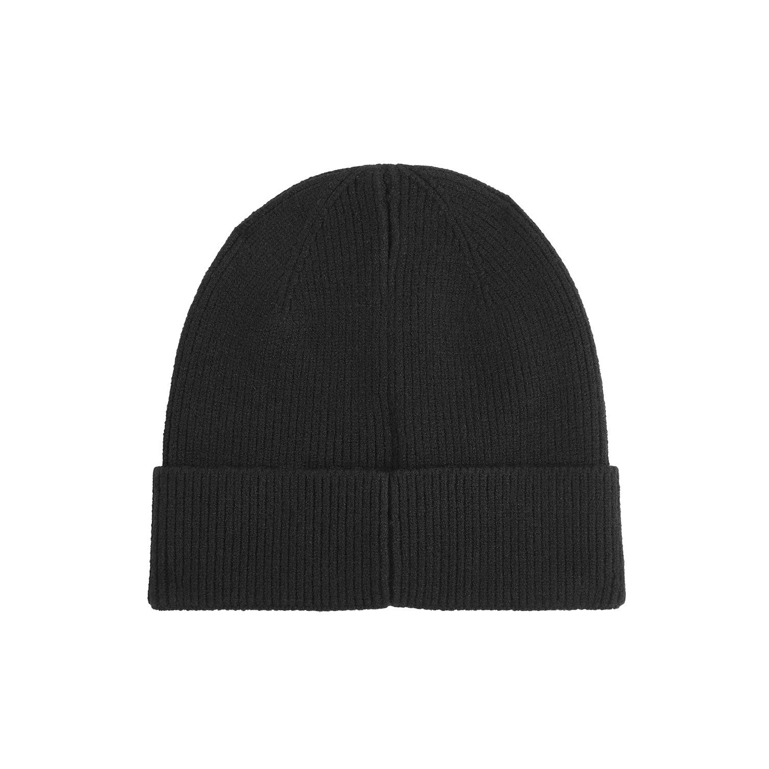 Jet Black - Back - Lyle & Scott Tonal Eagle Rib Knit Beanie