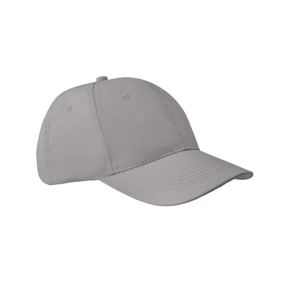 Pure Grey - Front - SOLS Apollo 6 Panel Baseball Cap