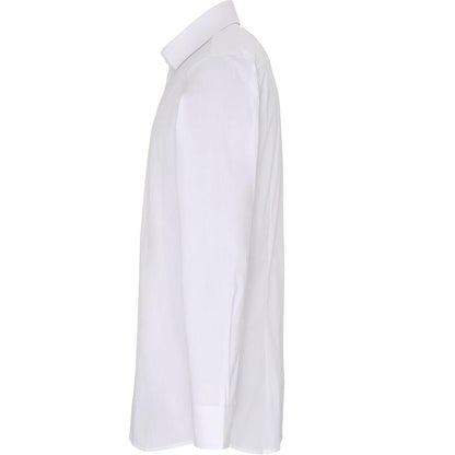 White - Back - Premier Mens Stretch Fit Poplin Long Sleeve Shirt