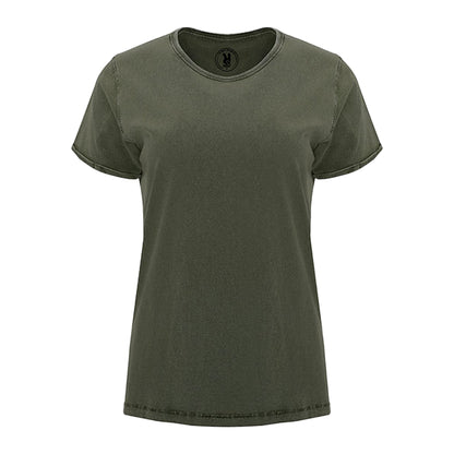 Dark Green Brown - Front - Roly Womens-Ladies Husky T-Shirt