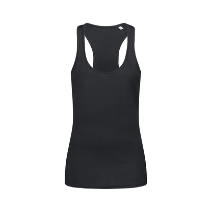Black Opal - Front - Stedman Womens-Ladies Active 140 Tank Top
