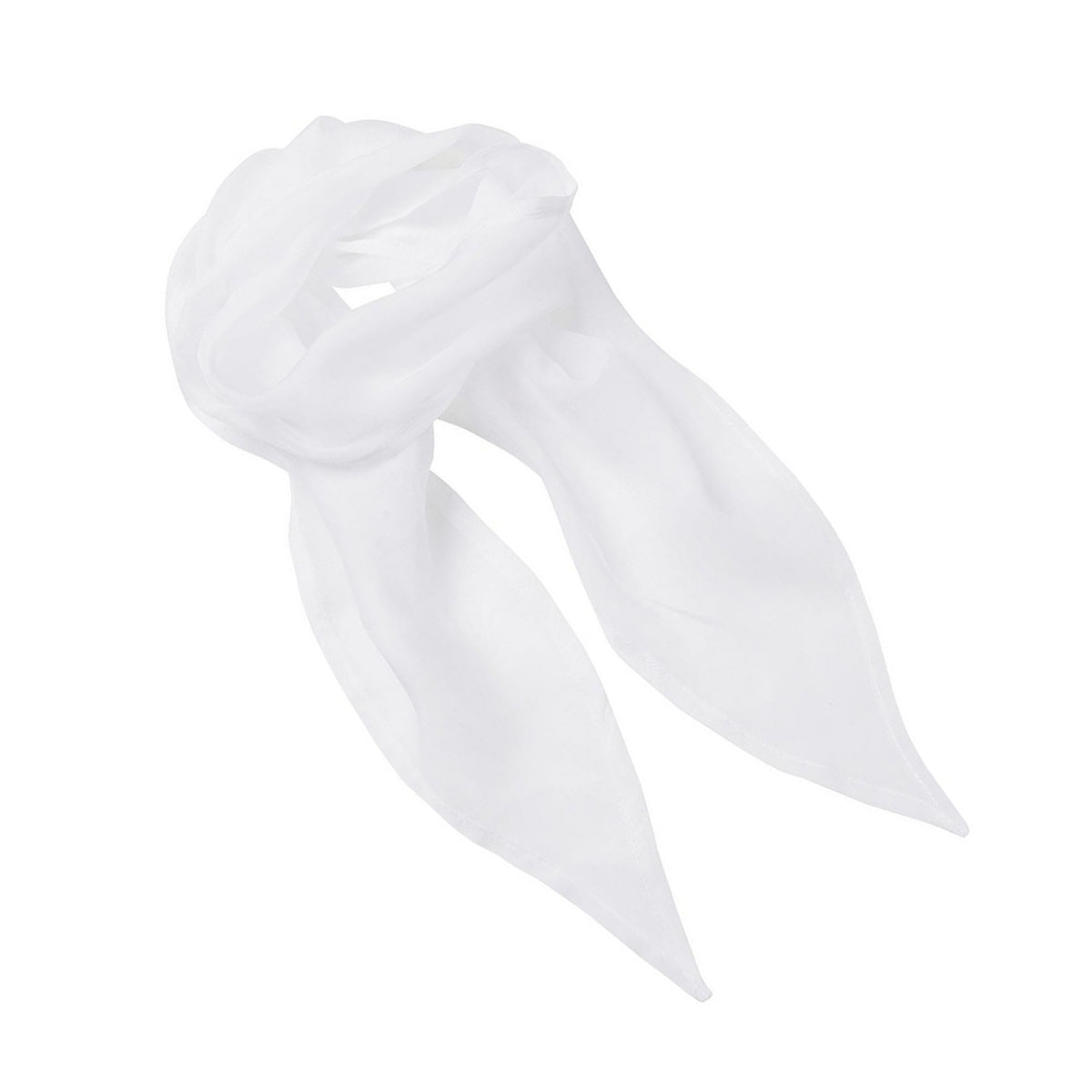 White - Back - Premier Womens-Ladies Chiffon Scarf