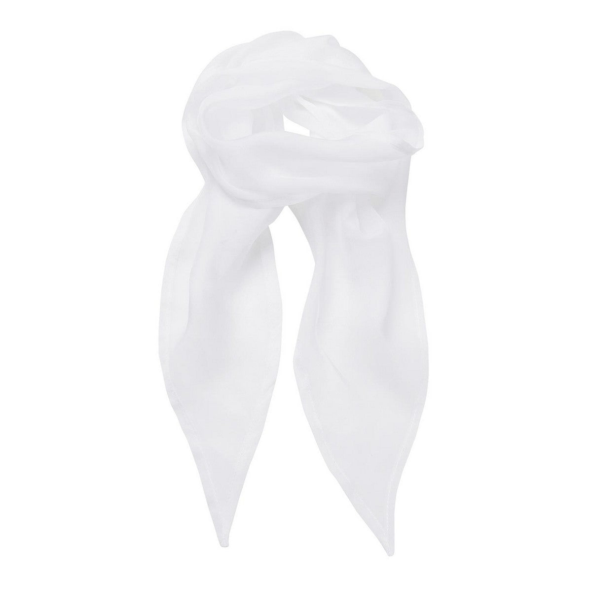 White - Front - Premier Womens-Ladies Chiffon Scarf