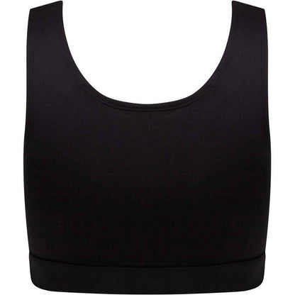 Black-Black - Back - Skinni Fit Womens-Ladies Fashion Crop Top