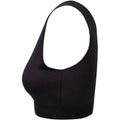 Black-Black - Side - Skinni Fit Womens-Ladies Fashion Crop Top