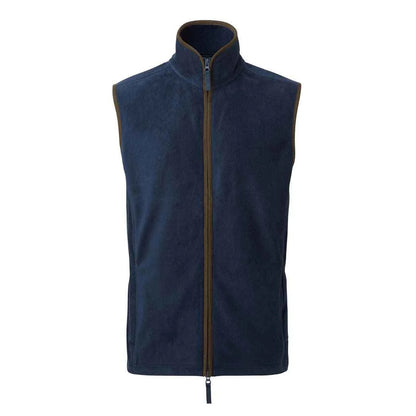 Navy-Brown - Front - Premier Mens Artisan Fleece Gilet