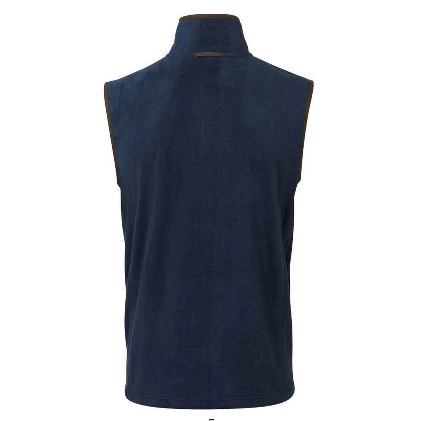 Navy-Brown - Back - Premier Mens Artisan Fleece Gilet