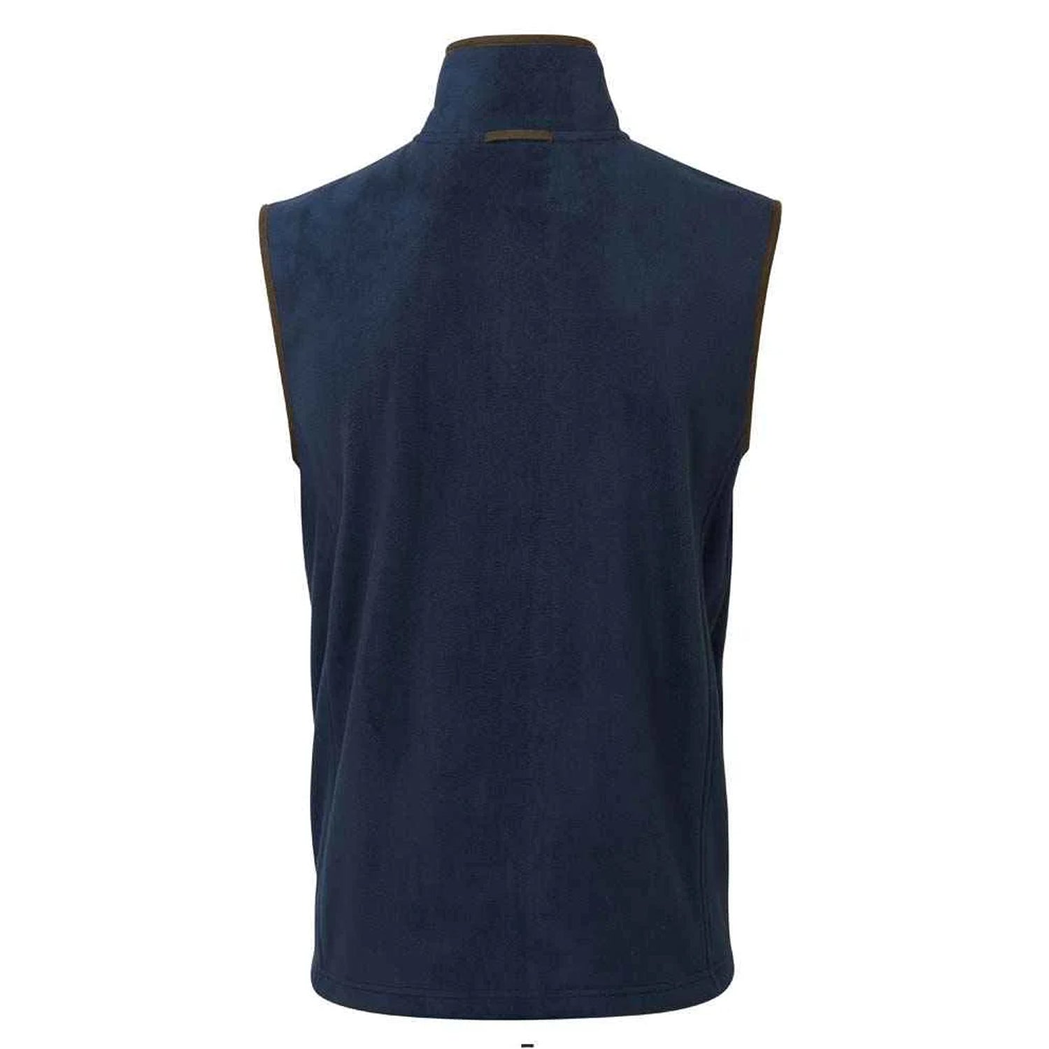 Navy-Brown - Back - Premier Mens Artisan Fleece Gilet