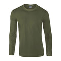 Military Green - Front - Gildan Unisex Adult Softstyle Long-Sleeved T-Shirt