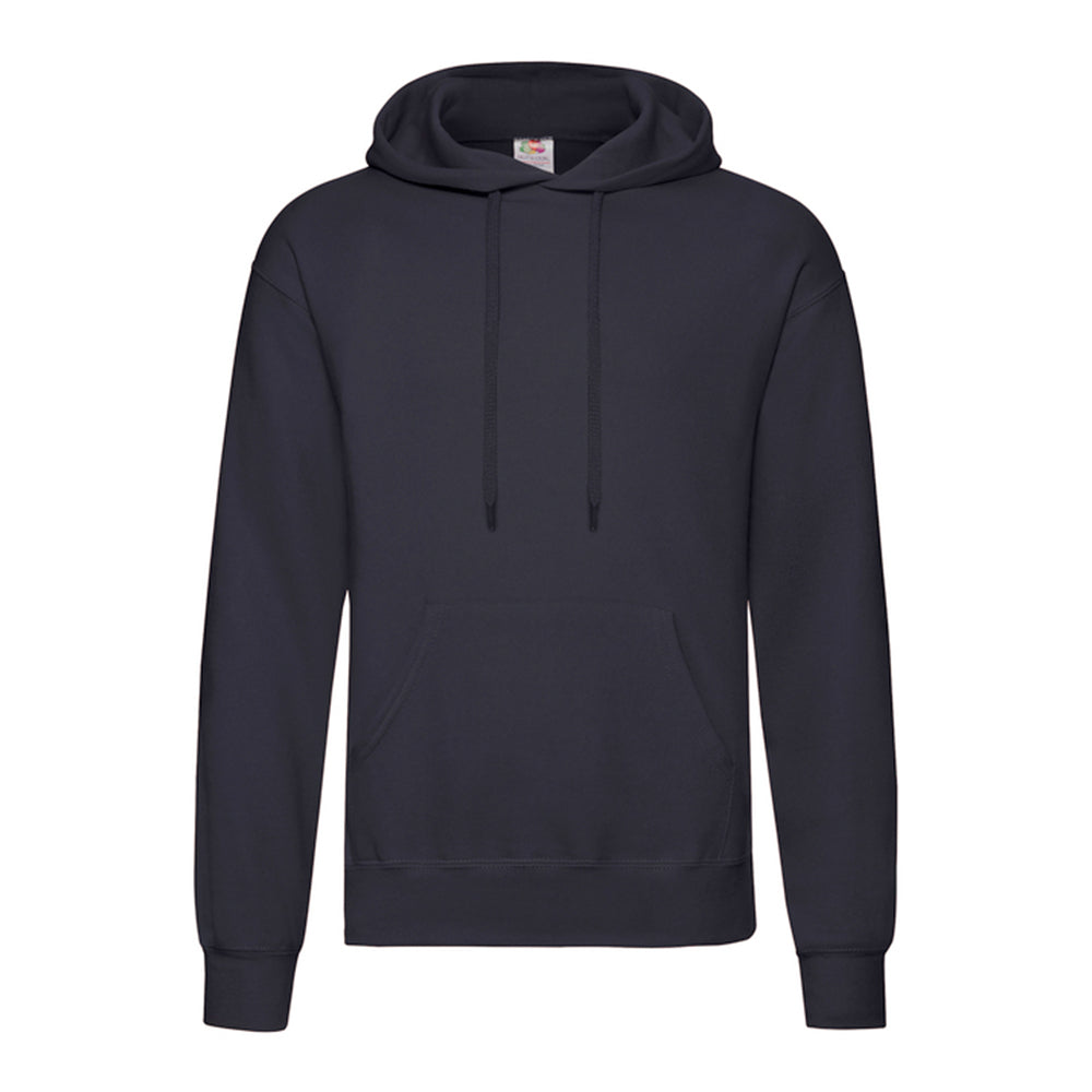 Deep Navy - Front - Fruit of the Loom Unisex Adult Polycotton Lightweight Hoodie