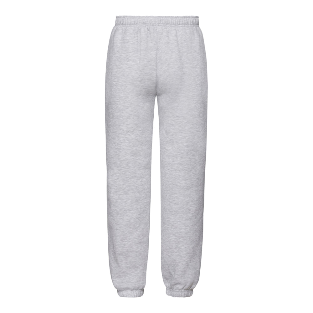 Heather Grey - Back - Fruit of the Loom Childrens-Kids Premium Heather Elasticated Cuff Jogging Bottoms