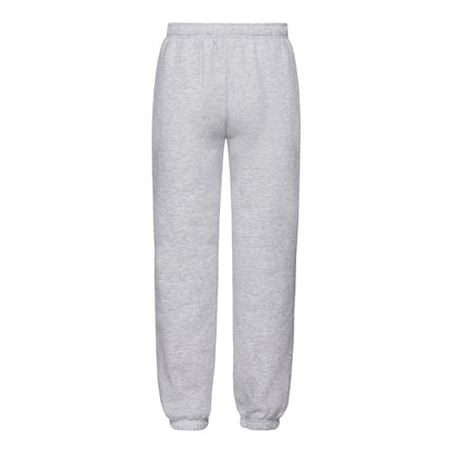 Heather Grey - Back - Fruit of the Loom Childrens-Kids Premium Heather Elasticated Cuff Jogging Bottoms