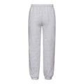 Heather Grey - Back - Fruit of the Loom Childrens-Kids Premium Heather Elasticated Cuff Jogging Bottoms