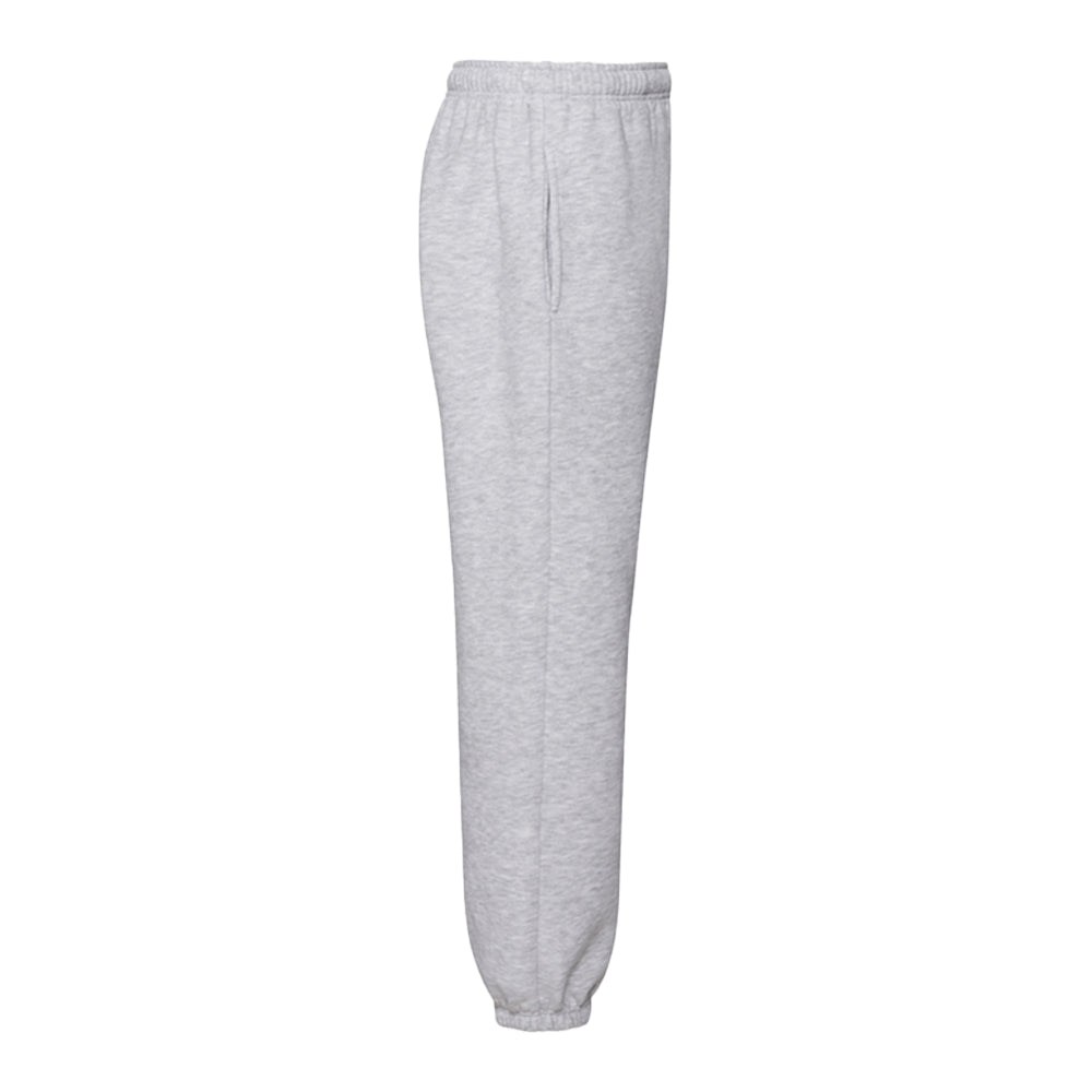 Heather Grey - Side - Fruit of the Loom Childrens-Kids Premium Heather Elasticated Cuff Jogging Bottoms