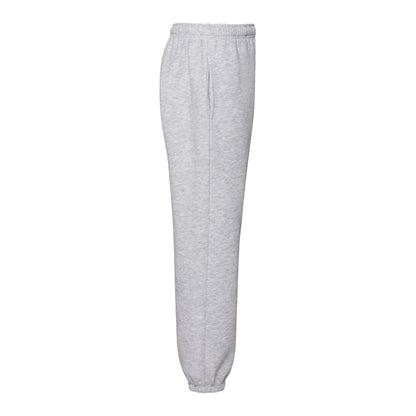 Heather Grey - Side - Fruit of the Loom Childrens-Kids Premium Heather Elasticated Cuff Jogging Bottoms