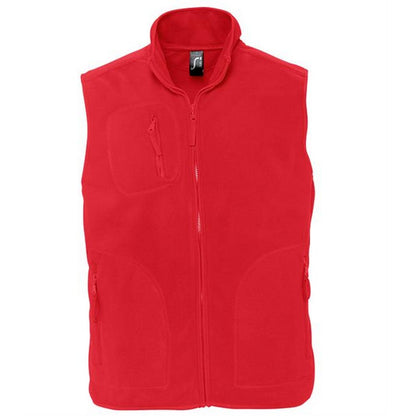 Red - Front - SOLS Unisex Adult Norway Fleece Gilet