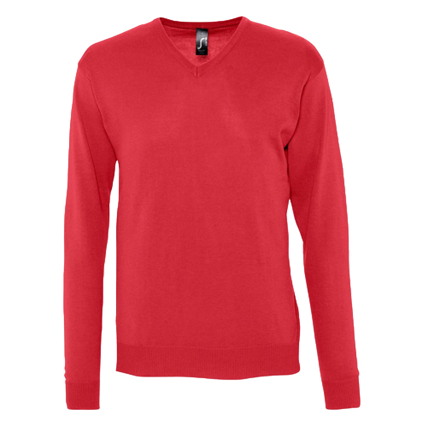 Red - Front - SOLS Mens Galaxy V Neck Jumper